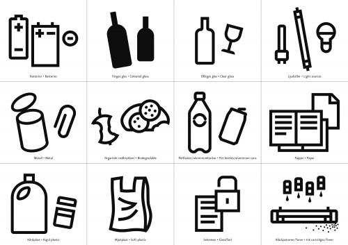 Recycling Schubladenschrank, Oberseite gerade – Hochwertige Büromöbel