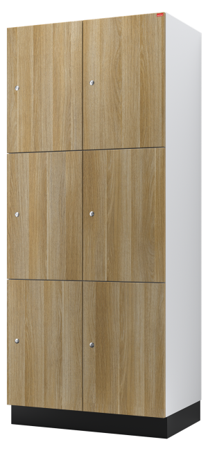 Holz-Schließfachschrank mit Türen