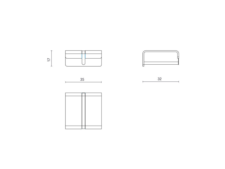 Blossom Wandgarderobe-Wandhalterungen in 2 Ausführungen, 35 oder 90 cm Breite.